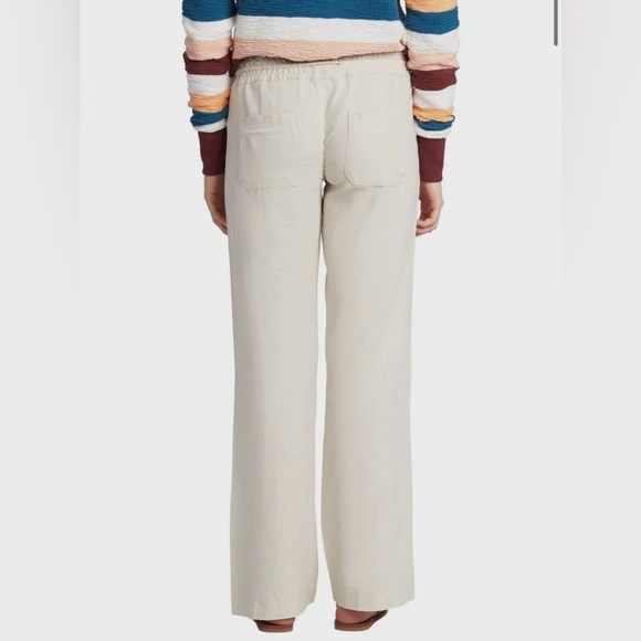 NWOT Roxy Oceanside Flared Pants Size Medium Stone/Khaki Color - Picture 13 of 14